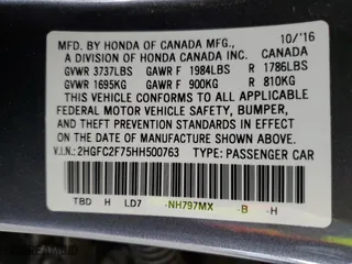 2017 Honda Civic Sedan EX with VIN 2HGFC2F75HH500763, listed as a Copart auction lot 50903385 with 111,456 mi miles and Salvage Title. Bid and sale history available at carsss.com. Image 12.