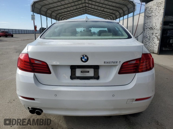 2015 BMW 5 Series 528i with VIN WBA5A5C58FD522722, listed as a Copart auction lot 51345595 with 68,683 mi miles and Salvage Title. Bid and sale history available at DreamBid. Image 6.
