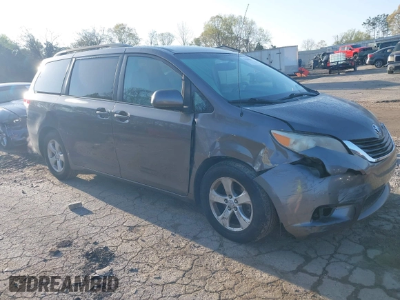 2011 Toyota Sienna LE AAS with VIN 5TDKK3DC9BS100414, listed as a IAAI auction lot 41901835 with 186,634 mi miles and . Bid and sale history available at DreamBid. Image 1.