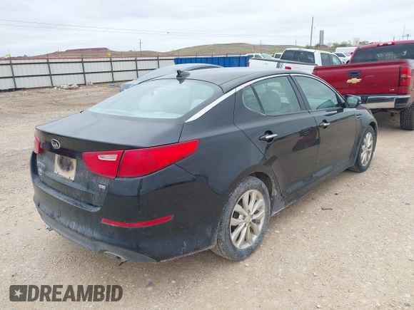 2015 Kia Optima LX with VIN 5XXGM4A71FG399420, listed as a IAAI auction lot 41928688 with 163,440 mi miles. Bid and sale history available at carsss.com. Image 4.