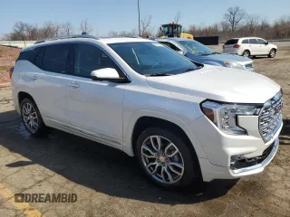 2024 GMC Terrain Denali with VIN 3GKALXEG8RL163221, listed as a Copart auction lot 53475185 with 3,046 mi miles and Salvage title. Bid and sale history available at DreamBid. Image 4.
