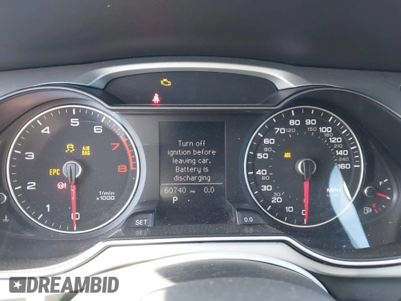 2016 Audi A4 Premium with VIN WAUAFAFL6GN007121, listed as a IAAI auction lot 41934404 with 60,740 mi miles. Bid and sale history available at carsss.com. Image 7.