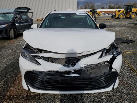 2019 Toyota Camry LE with VIN 4T1B11HK0KU719418, listed as a Copart auction lot 41380975 with 56,937 mi miles and Salvage Title. Bid and sale history available at carsss.com. Image 5.