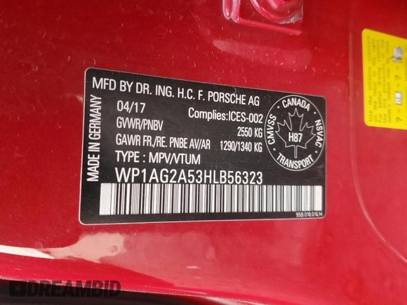 2017 Porsche Macan GTS with VIN WP1AG2A53HLB56323, listed as a Copart auction lot 45970475 with 102,558 mi miles and Clean Title. Bid and sale history available at carsss.com. Image 14.