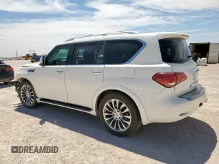 2015 Infiniti QX80 with VIN JN8AZ2NE9F9080739, listed as a Copart auction lot 57627165 with 155,836 mi miles and Salvage title. Bid and sale history available at DreamBid. Image 2.