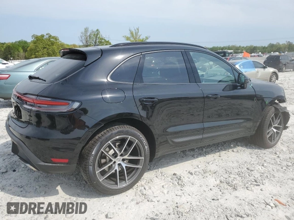 2025 Porsche Macan with VIN WP1AA2A52SLB05954, listed as a Copart auction lot 52424065 with 1,320 mi miles and Salvage title. Bid and sale history available at DreamBid. Image 3.