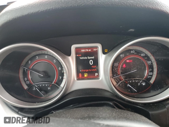 2017 Dodge Journey SXT with VIN 3C4PDCBG4HT571620, listed as a Copart auction lot 51596244 with 165,178 mi miles and Salvage Title. Bid and sale history available at carsss.com. Image 9.