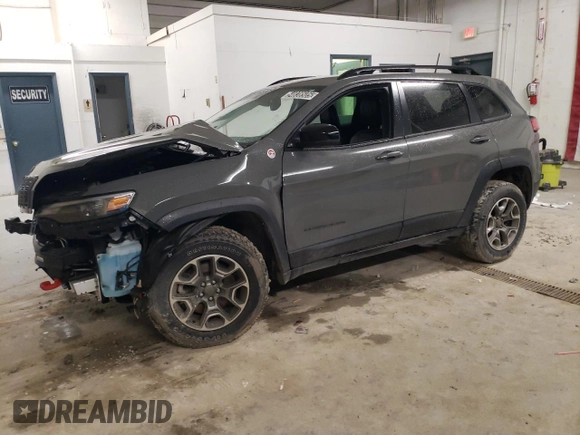 2022 Jeep Cherokee Trailhawk с VIN 1C4PJMBX3ND542805, выставлен на аукционе Copart как лот 54838505 с пробегом 44 692 миль миль и Чистый • Clean title. История ставок и продаж доступна на DreamBid. Изображение 1.