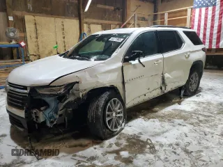 2022 Chevrolet Traverse LT Cloth z VIN 1GNEVGKWXNJ108717, wystawiony jako Copart lot #44271965 z przebiegiem 75 959 mil mil oraz Szkoda całkowita • Salvage title. Historia ofert i sprzedaży dostępna na DreamBid. Obrazek 1.