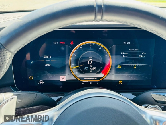 2020 Mercedes-Benz E-Class AMG E 63 S with VIN WDDZF8KB0LA727176, listed as a Copart auction lot 52074585 with 1,856 mi miles and Salvage Title. Bid and sale history available at carsss.com. Image 8.