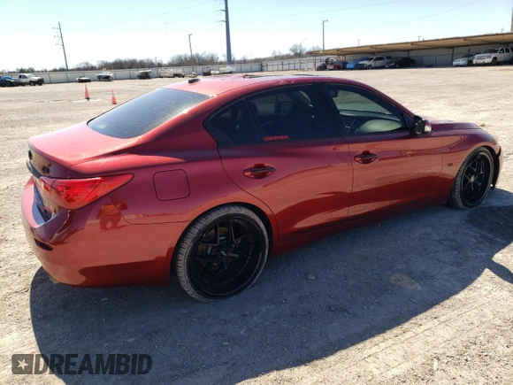 2014 Infiniti Q50 Premium with VIN JN1BV7AP8EM676682, listed as a Copart auction lot 47731195 with 78,902 mi miles and Salvage Title. Bid and sale history available at carsss.com. Image 3.