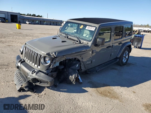 2022 Jeep Wrangler Unlimited Sahara с VIN 1C4HJXEG2NW115847, выставлен на аукционе Copart как лот 45678015 с пробегом Не указан миль и Списание • Salvage title. История ставок и продаж доступна на DreamBid. Изображение 1.