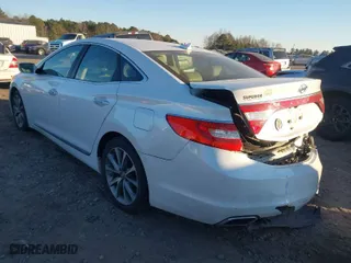 2016 Hyundai Azera with VIN KMHFG4JG2GA507202, listed as a IAAI auction lot 41344437 with 116,947 mi miles. Bid and sale history available at carsss.com. Image 3.