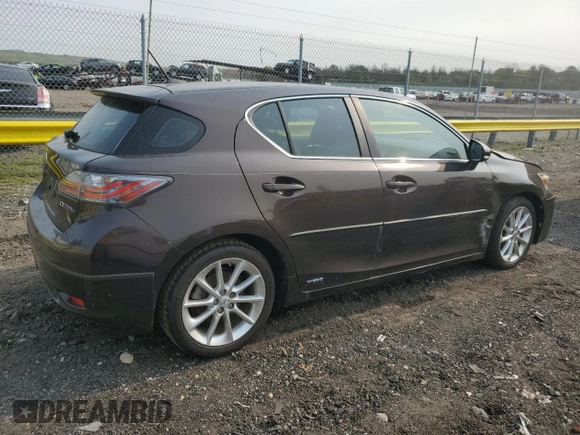 2011 Lexus CT 200h with VIN JTHKD5BH8B2030009, listed as a Copart auction lot 57466375 with 70,886 mi miles and Salvage title. Bid and sale history available at DreamBid. Image 3.
