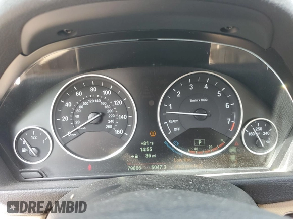2014 BMW 3 Series 335i xDrive with VIN WBA3B9G5XENR91857, listed as a Copart auction lot 57070825 with 79,866 mi miles and Salvage title. Bid and sale history available at DreamBid. Image 9.
