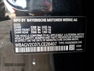 2024 BMW 8 Series 840i with VIN WBAGV2C07LCE26407, listed as a Copart auction lot 76743714 with 44,037 mi miles and Salvage Title. Bid and sale history available at carsss.com. Image 13.