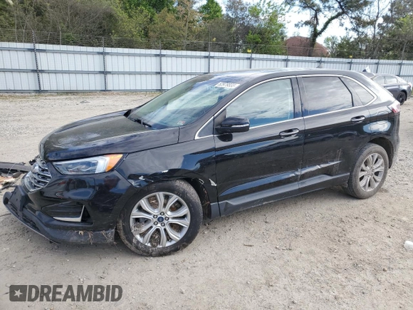 2019 Ford Edge Titanium z VIN 2FMPK3K91KBB54381, wystawiony jako Copart lot #52979555 z przebiegiem 99 127 mil mil oraz Szkoda całkowita • Salvage title. Historia ofert i sprzedaży dostępna na DreamBid. Obrazek 1.