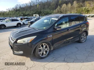 2014 Ford Escape Titanium with VIN 1FMCU9J94EUE57909, listed as a Copart auction lot 51955785 with 154,819 mi miles and Salvage Title. Bid and sale history available at DreamBid. Image 1.