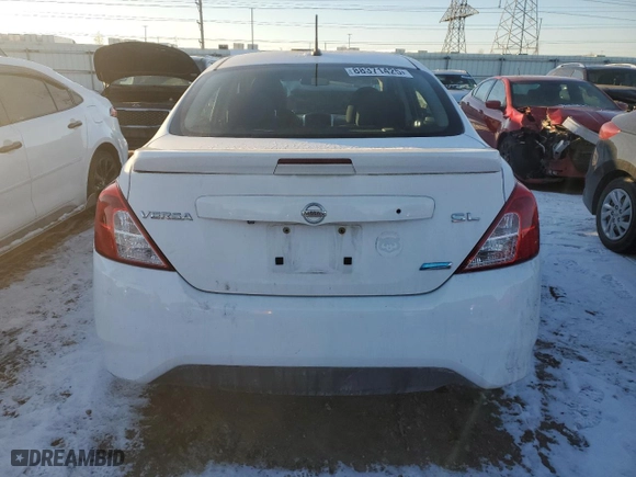 2016 Nissan Versa SV with VIN 3N1CN7AP7GL866586, listed as a Copart auction lot 88371425 with 98,017 mi miles and Salvage Title. Bid and sale history available at carsss.com. Image 6.