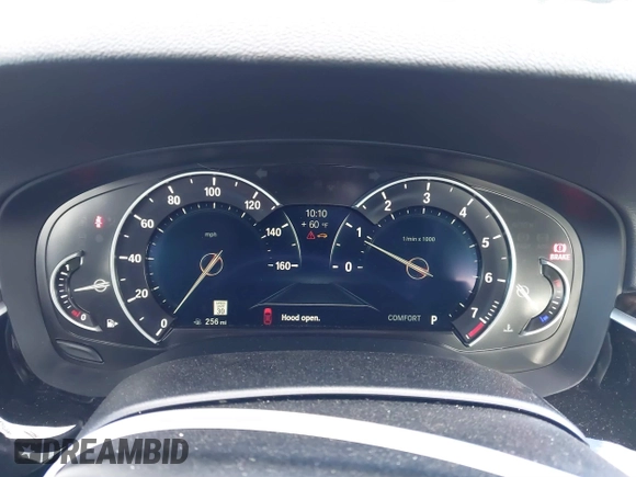 2019 BMW 5 Series 530i with VIN WBAJA5C54KWW45379, listed as a IAAI auction lot 41276092 with 77,025 mi miles. Bid and sale history available at carsss.com. Image 7.