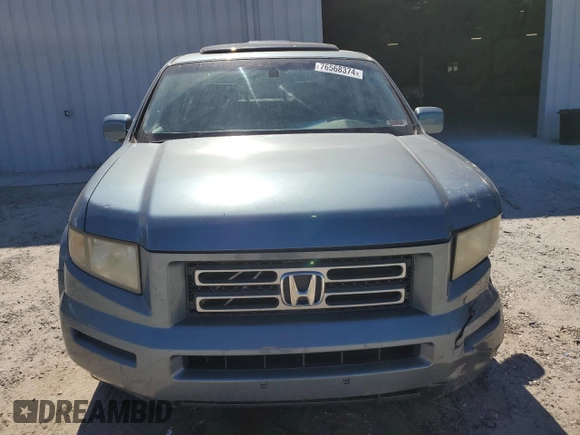 2008 Honda Ridgeline RTL with VIN 2HJYK16528H515459, listed as a Copart auction lot 76568374 with 304,218 mi miles and Salvage Title. Bid and sale history available at carsss.com. Image 5.