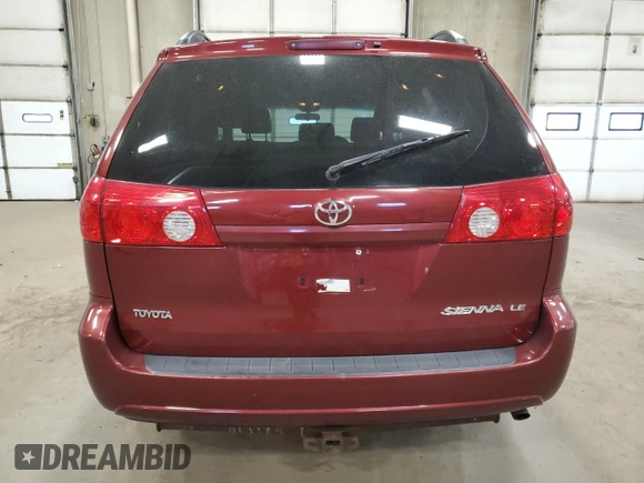 2006 Toyota Sienna CE with VIN 5TDZA23C66S461893, listed as a Copart auction lot 53066325 with 183,315 mi miles and Salvage Title. Bid and sale history available at carsss.com. Image 6.