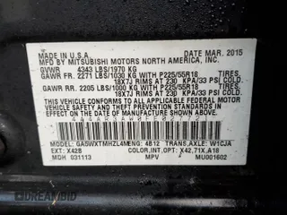 2015 Mitsubishi Outlander Sport 2.4 ES with VIN 4A4AR3AW0FE027721, listed as a Copart auction lot 43956545 with 123,969 mi miles and Clean Title. Bid and sale history available at carsss.com. Image 13.