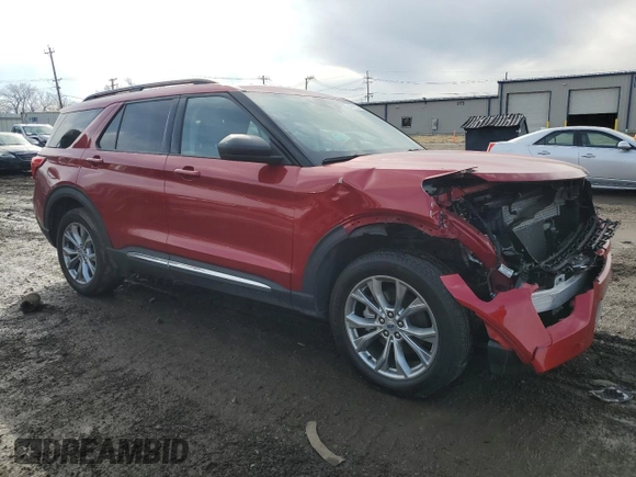 2021 Ford Explorer XLT with VIN 1FMSK8DH9MGC51416, listed as a Copart auction lot 46912555 with 34,271 mi miles and Salvage Title. Bid and sale history available at DreamBid. Image 4.