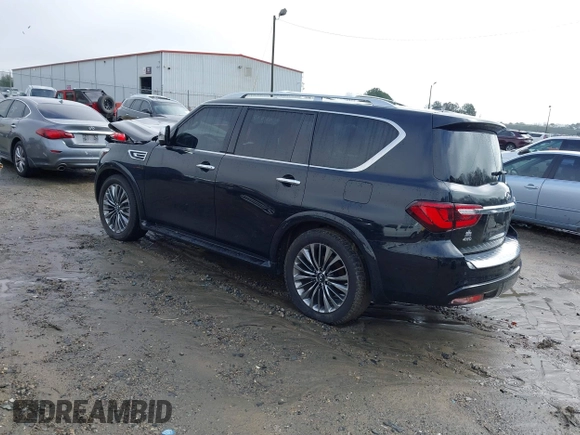 2021 Infiniti QX80 SENSORY with VIN JN8AZ2BE7M9271822, listed as a IAAI auction lot 41572764 with 84,502 mi miles. Bid and sale history available at carsss.com. Image 3.