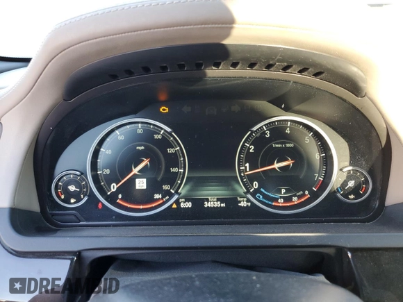 2015 BMW 7 Series 750i with VIN WBAYA8C53FGK19778, listed as a Copart auction lot 77258684 with 34,535 mi miles and Salvage title. Bid and sale history available at DreamBid. Image 9.