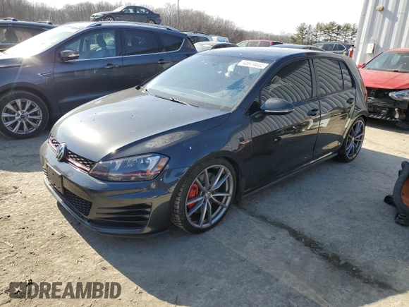 2017 Volkswagen Golf GTI S with VIN 3VW547AU9HM012268, listed as a Copart auction lot 45974655 with 84,470 mi miles and Salvage Title. Bid and sale history available at carsss.com. Image 1.
