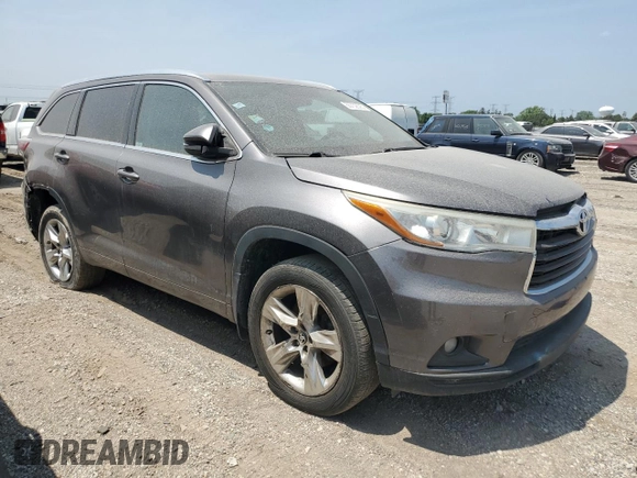 2016 Toyota Highlander Limited with VIN 5TDDKRFH8GS274874, listed as a Copart auction lot 61402305 with 109,670 mi miles and Salvage title. Bid and sale history available at DreamBid. Image 4.