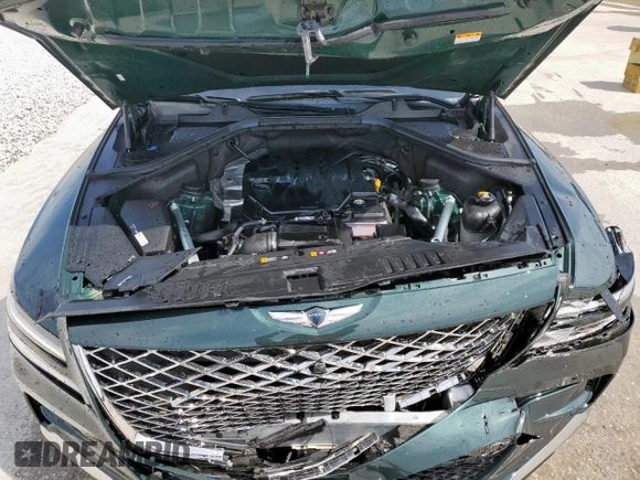 2022 Genesis GV80 with VIN KMUHB4SB8NU093544, listed as a Copart auction lot 52967045 with 14,602 mi miles and Salvage Title. Bid and sale history available at DreamBid. Image 12.