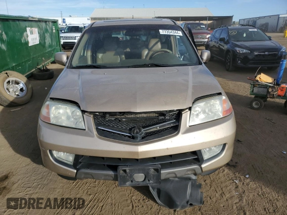 2001 Acura MDX with VIN 2HNYD18291H526041, listed as a Copart auction lot 77354344 with 133,462 mi miles and Salvage Title. Bid and sale history available at carsss.com. Image 5.