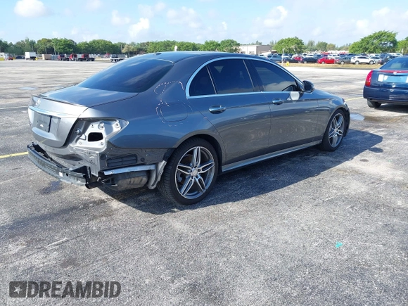 2017 Mercedes-Benz E with VIN WDDZF4JB4HA120585, listed as a IAAI auction lot 41912121 with 107,649 mi miles. Bid and sale history available at carsss.com. Image 4.