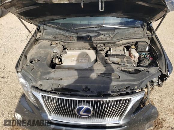 2011 Lexus RX 450h with VIN JTJBC1BA3B2039830, listed as a Copart auction lot 57277295 with 222,381 mi miles and Salvage title. Bid and sale history available at DreamBid. Image 11.