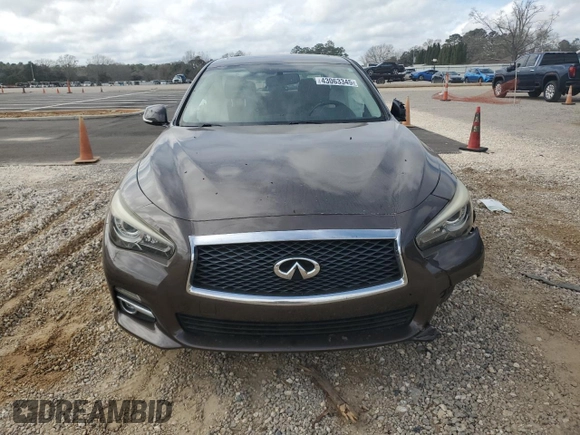 2017 Infiniti Q50 Signature Edition with VIN JN1EV7AP0HM739324, listed as a Copart auction lot 43063345 with 124,406 mi miles and Salvage Title. Bid and sale history available at DreamBid. Image 5.
