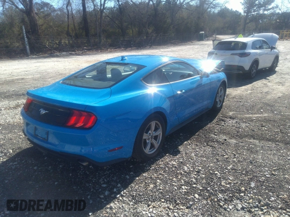 2023 Ford Mustang EcoBoost with VIN 1FA6P8TH5P5113600, listed as a IAAI auction lot 41600458 with 31,713 mi miles. Bid and sale history available at carsss.com. Image 4.