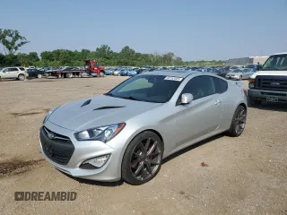 2013 Hyundai Genesis Coupe R-Spec with VIN KMHHU6KJ7DU101207, listed as a Copart auction lot 60152565 with 67,807 mi miles and Salvage title. Bid and sale history available at DreamBid. Image 1.