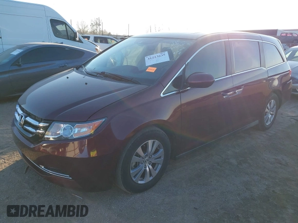 2017 Honda Odyssey EX-L with VIN 5FNRL5H62HB022308, listed as a IAAI auction lot 41213635 with 97,161 mi miles and . Bid and sale history available at DreamBid. Image 17.