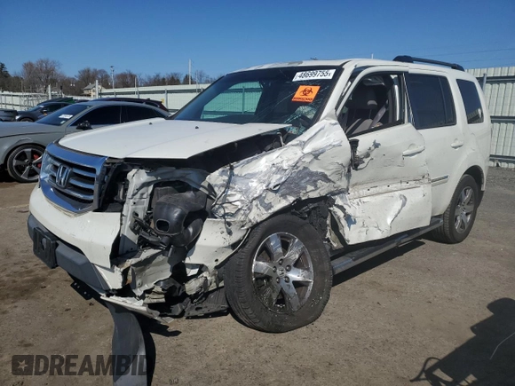 2015 Honda Pilot Touring with VIN 5FNYF4H96FB027418, listed as a Copart auction lot 48699755 with Not Provided miles and Salvage Title. Bid and sale history available at DreamBid. Image 1.