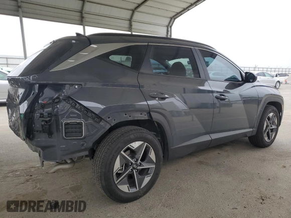 2025 Hyundai Tucson SEL with VIN 5NMJB3DE2SH493866, listed as a Copart auction lot 53480595 with 17,323 mi miles and Salvage Title. Bid and sale history available at carsss.com. Image 3.