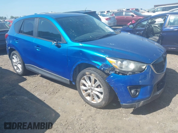 2013 Mazda CX-5 Grand Touring with VIN JM3KE2DEXD0123314, listed as a IAAI auction lot 42064266 with 288,935 mi miles. Bid and sale history available at carsss.com. Image 1.