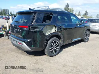 2023 Nissan Pathfinder Platinum with VIN 5N1DR3DK8PC227655, listed as a IAAI auction lot 42157443 with 37,784 mi miles and . Bid and sale history available at DreamBid. Image 4.
