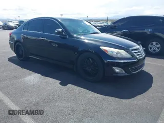 2013 Hyundai Genesis 3.8L with VIN KMHGC4DD8DU240708, listed as a IAAI auction lot 41949082 with 112,920 mi miles. Bid and sale history available at carsss.com. Image 1.