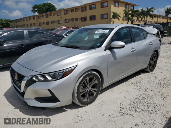 2021 Nissan Sentra SV with VIN 3N1AB8CV9MY304690, listed as a Copart auction lot 54015595 with 70,732 mi miles and Salvage Title. Bid and sale history available at DreamBid. Image 1.