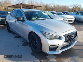 2015 Infiniti Q50 Premium with VIN JN1BV7AP8FM331816, listed as a IAAI auction lot 41760845 with 168,507 mi miles. Bid and sale history available at carsss.com. Image 1.