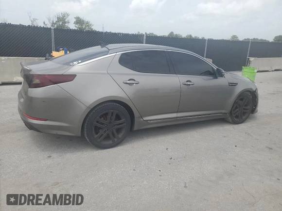 2013 Kia Optima SX with VIN 5XXGR4A62DG116593, listed as a Copart auction lot 59696705 with 120,248 mi miles and Salvage title. Bid and sale history available at DreamBid. Image 3.