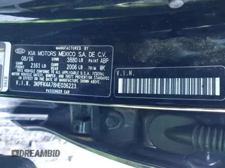 2017 Kia Forte LX with VIN 3KPFK4A78HE036223, listed as a IAAI auction lot 41554426 with 14,438 mi miles. Bid and sale history available at carsss.com. Image 9.