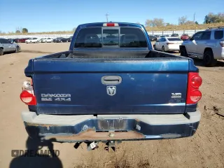 2007 Dodge Dakota SLT with VIN 1D7HW48P57S199996, listed as a Copart auction lot 80783804 with 180,220 mi miles and Salvage Title. Bid and sale history available at carsss.com. Image 6.